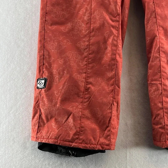 Billabong Winter Ski Snow Pants Girls Sz M Straight Insulated Waterproof Orange - Picture 5 of 8